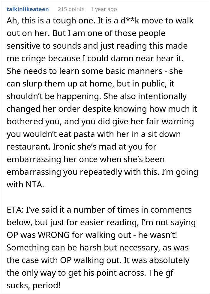 Woman Orders Spaghetti When She Promised Her BF That She Won’t, He Immediately Leaves The Restaurant Woman Orders Spaghetti When She Promised Her BF That She Won’t, He Immediately Leaves The Restaurant