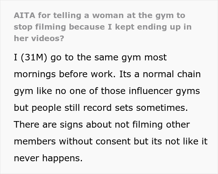 Woman Rolls Her Eyes And Calls Guy A Creep After He Asks Her To Stop Filming Him At The Gym