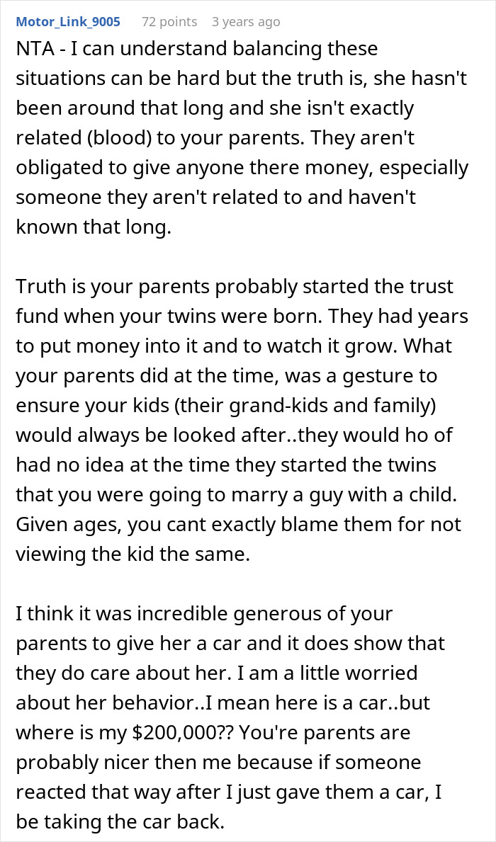 Greedy 18YO Demands A $200k Trust Fund From Wealthy Grandparents, Furious As She Gets A BMW Instead Greedy 18YO Demands A $200k Trust Fund From Wealthy Grandparents, Furious As She Gets A BMW Instead