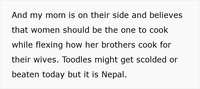 Entitled Dad And Son Expect Daughter To Cook For Them, Mad As She Refuses To Enable Their Laziness Entitled Dad And Son Expect Daughter To Cook For Them, Mad As She Refuses To Enable Their Laziness