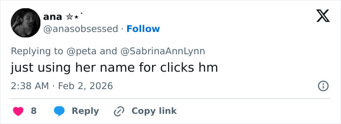 Sabrina Carpenter Slammed As “Stupid And Cruel” Over Her 2026 Grammys Performance