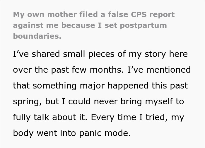 “My Mother Retaliated Against Postpartum Boundaries In One Of The Most Horrific Ways Imaginable”