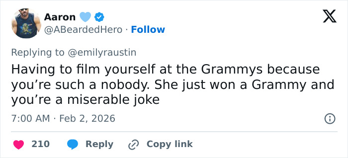 MAGA Influencer Emily Austin’s Reaction To Billie Eilish’s Anti-ICE Grammy Speech Brutally Mocked MAGA Influencer Emily Austin’s Reaction To Billie Eilish’s Anti-ICE Grammy Speech Brutally Mocked