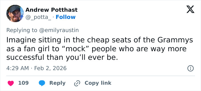 MAGA Influencer Emily Austin’s Reaction To Billie Eilish’s Anti-ICE Grammy Speech Brutally Mocked MAGA Influencer Emily Austin’s Reaction To Billie Eilish’s Anti-ICE Grammy Speech Brutally Mocked