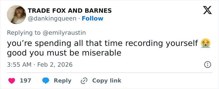 MAGA Influencer Emily Austin’s Reaction To Billie Eilish’s Anti-ICE Grammy Speech Brutally Mocked MAGA Influencer Emily Austin’s Reaction To Billie Eilish’s Anti-ICE Grammy Speech Brutally Mocked