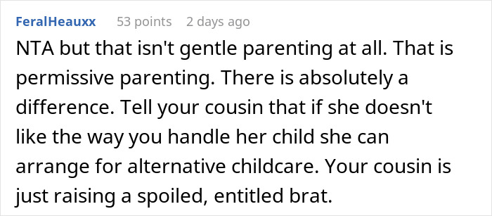 40YO Sick Of Mom Spoiling Her 3YO Cousin Rotten, Gets Snubbed For Refusing To Bow To Her Tantrum 40YO Sick Of Mom Spoiling Her 3YO Cousin Rotten, Gets Snubbed For Refusing To Bow To Her Tantrum