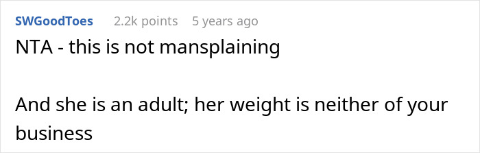Fat Phobic Mom Calls 18YO A Whale For Gaining 10 Pounds, Says Dad’s Mansplaining As He Defends Her Fat Phobic Mom Calls 18YO A Whale For Gaining 10 Pounds, Says Dad’s Mansplaining As He Defends Her