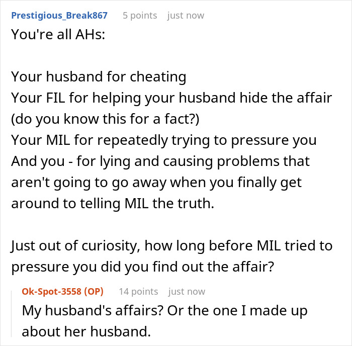 Cheating Husband’s Mom Defends Him, Woman Turns Tables With One Question, In-Laws End Up At War Cheating Husband’s Mom Defends Him, Woman Turns Tables With One Question, In-Laws End Up At War