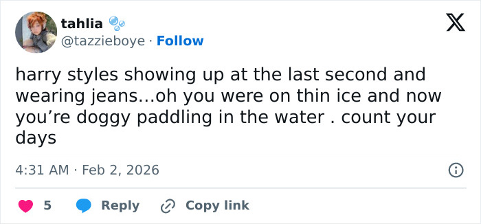 Harry Styles Brutally Slammed For His Outfit During On-Stage Appearance At 2026 Grammys Harry Styles Brutally Slammed For His Outfit During On-Stage Appearance At 2026 Grammys