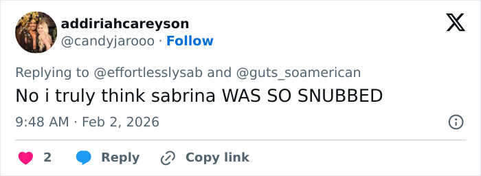 “She Should Boycott”: Sabrina Carpenter&rsquo;s Raw Reaction To Six Grammy Losses Leaves Fans Emotional