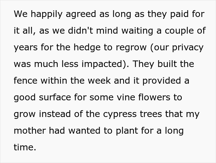 Neighbors Try To Force Woman To Trim Living Hedge Diving Their Properties, She Maliciously Complies