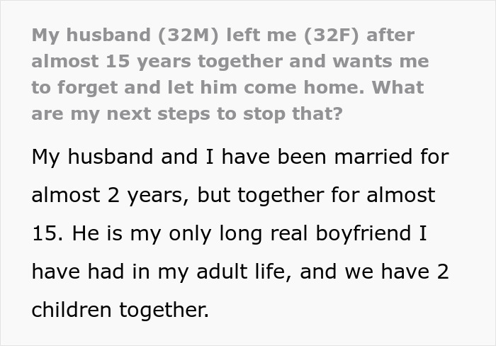 Woman Shares Her Struggles With Husband Who Keeps Leaving And Coming Back, Gets A Reality Check Woman Shares Her Struggles With Husband Who Keeps Leaving And Coming Back, Gets A Reality Check