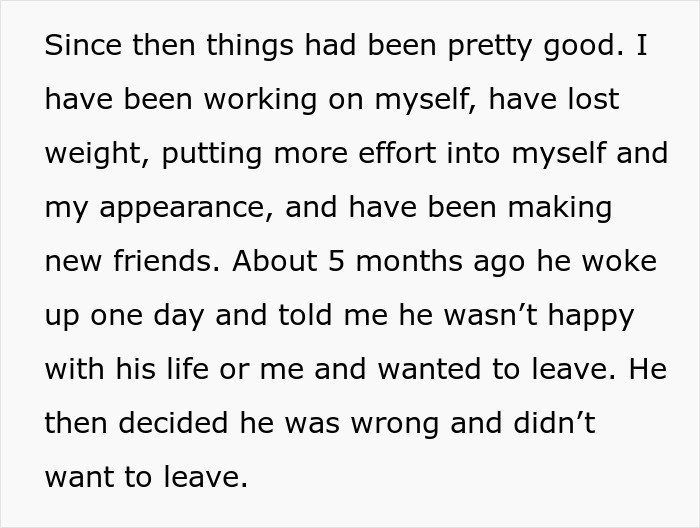 Woman Shares Her Struggles With Husband Who Keeps Leaving And Coming Back, Gets A Reality Check Woman Shares Her Struggles With Husband Who Keeps Leaving And Coming Back, Gets A Reality Check