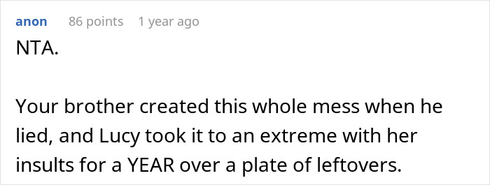 Guy Eats Leftovers, Fears Telling Wife And Blames Sister, SIL Starts Insulting Her Weight And Job Guy Eats Leftovers, Fears Telling Wife And Blames Sister, SIL Starts Insulting Her Weight And Job