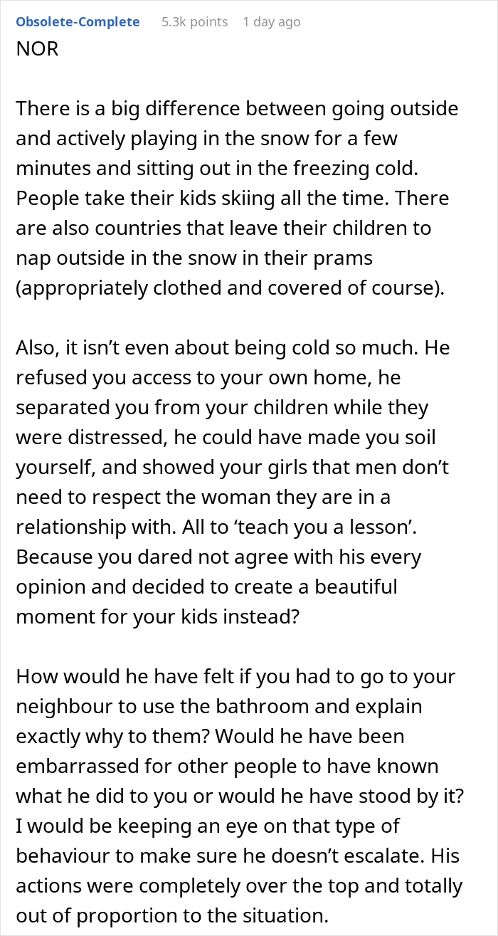 Bossy Man Locks Pregnant Wife Out Of The House In Freezing Weather, Smiles As She Shivers And Waits