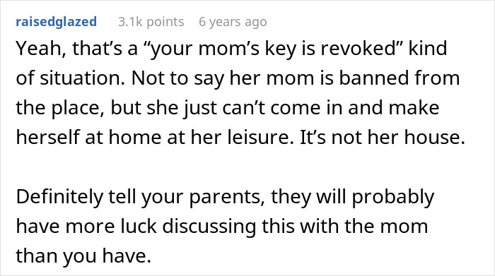 Woman Stunned As Roommate&rsquo;s Parents Use Spare Key To Let Themselves In And Act Like Babysitters