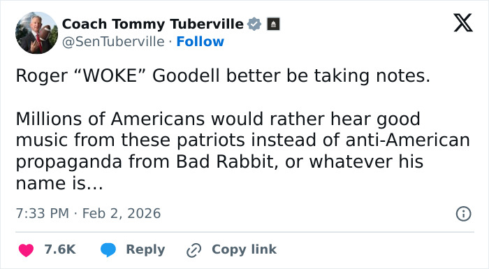 MAGA’s Bizarre Super Bowl Halftime Show Lineup Gets Brutally Roasted Online