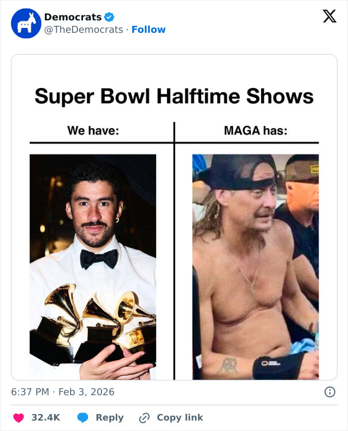 MAGA’s Bizarre Super Bowl Halftime Show Lineup Gets Brutally Roasted Online