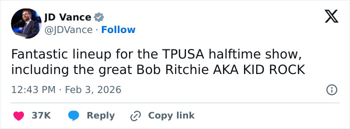 MAGA’s Bizarre Super Bowl Halftime Show Lineup Gets Brutally Roasted Online