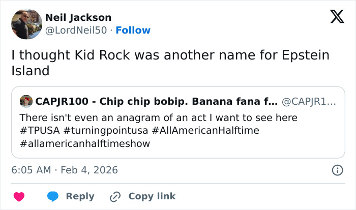 MAGA’s Bizarre Super Bowl Halftime Show Lineup Gets Brutally Roasted Online