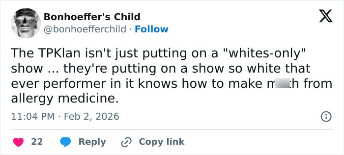 MAGA’s Bizarre Super Bowl Halftime Show Lineup Gets Brutally Roasted Online