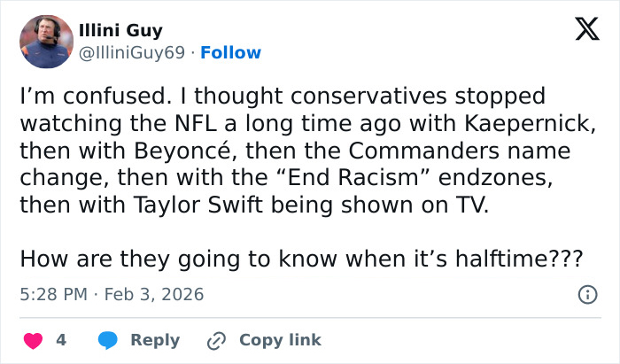 MAGA’s Bizarre Super Bowl Halftime Show Lineup Gets Brutally Roasted Online