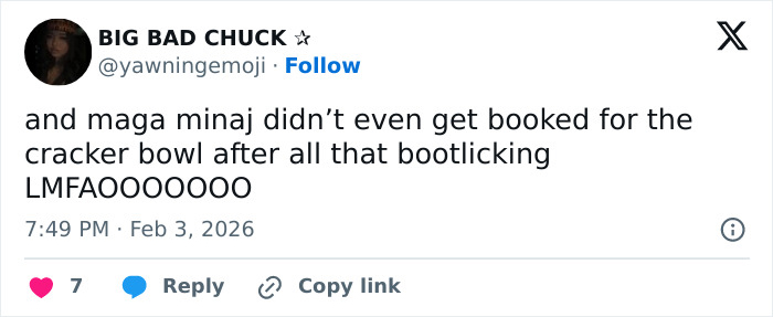 MAGA’s Bizarre Super Bowl Halftime Show Lineup Gets Brutally Roasted Online