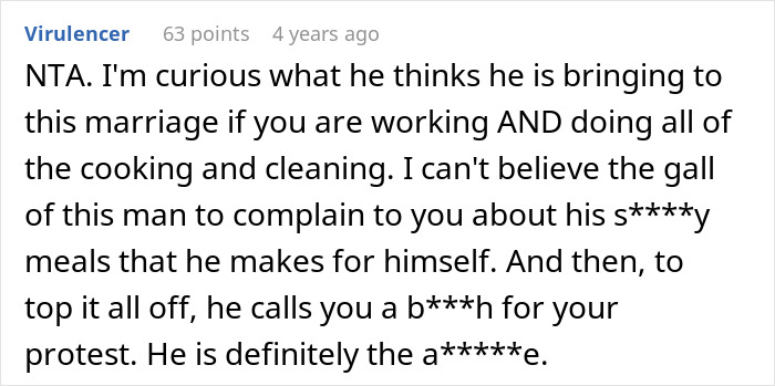 Man Complains About &ldquo;Paying The Price&rdquo; And Having To Eat Fast Food While Wife Works Longer Shifts