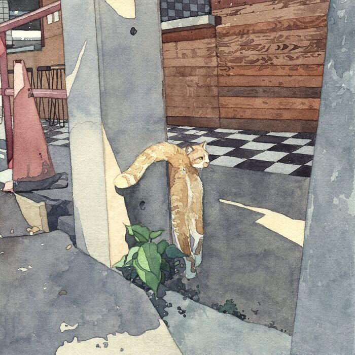 20 Elegant And Detailed Feline And Nature-Inspired Watercolor Paintings By GEGYjiji (New Pics)