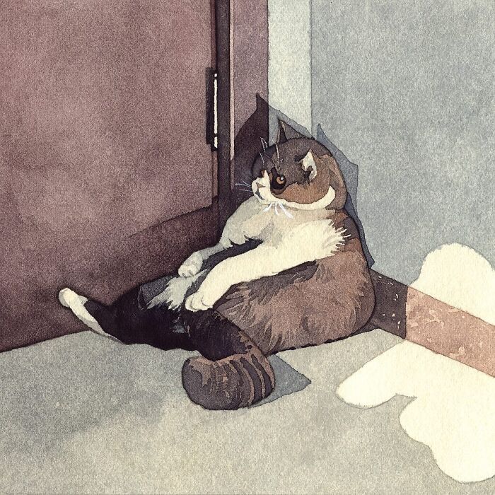 20 Elegant And Detailed Feline And Nature-Inspired Watercolor Paintings By GEGYjiji (New Pics)