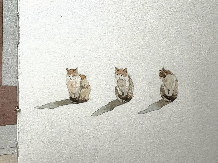 20 Elegant And Detailed Feline And Nature-Inspired Watercolor Paintings By GEGYjiji (New Pics)
