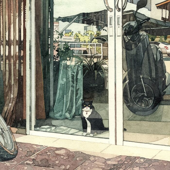 20 Elegant And Detailed Feline And Nature-Inspired Watercolor Paintings By GEGYjiji (New Pics)