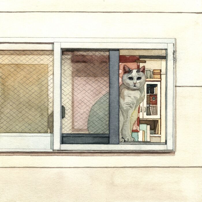 20 Elegant And Detailed Feline And Nature-Inspired Watercolor Paintings By GEGYjiji (New Pics)