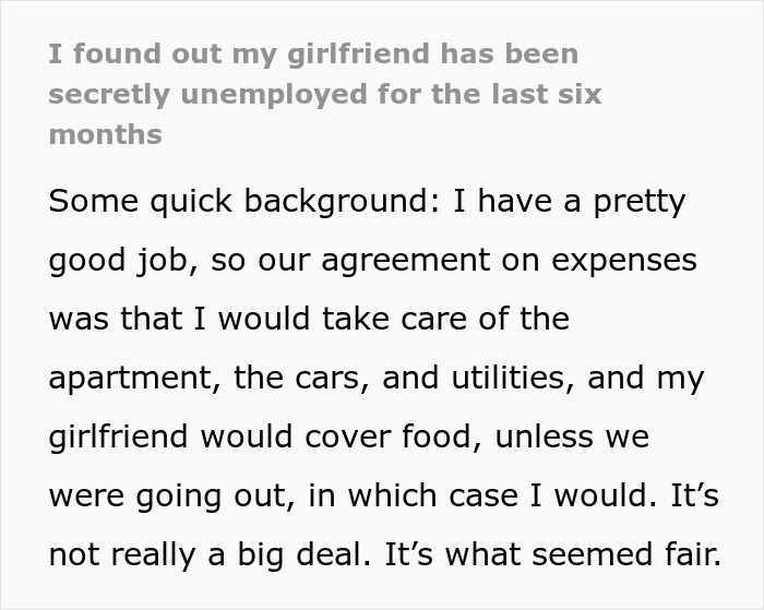 GF Quits Her Job But Pretends To Go To Work, BF Mortified After Learning The Truth 6 Months Later