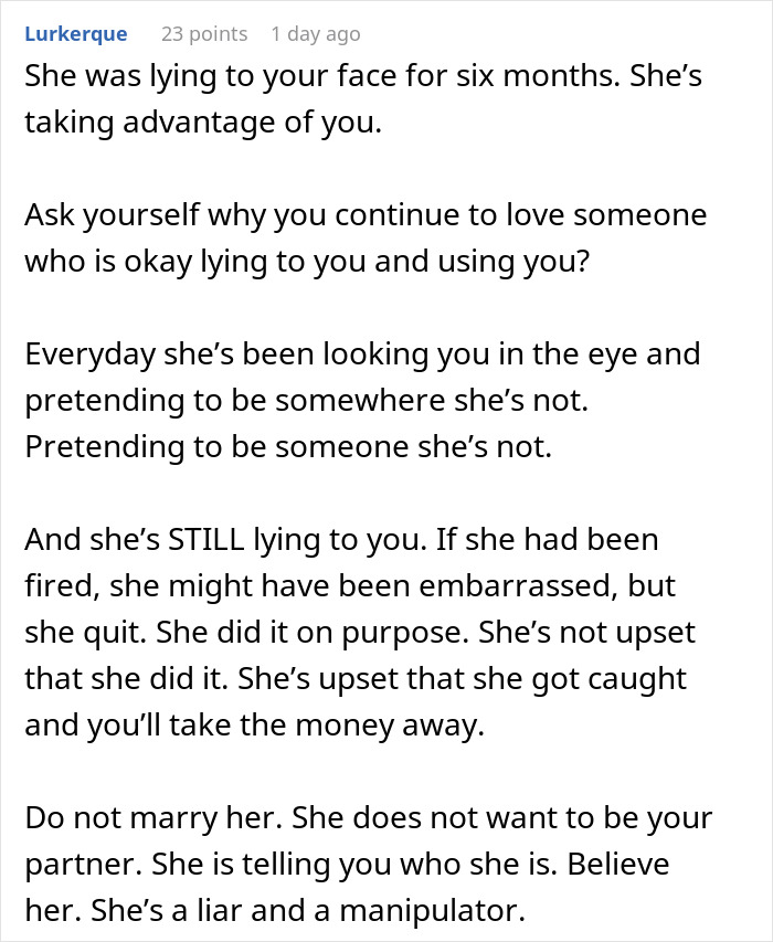 GF Quits Her Job But Pretends To Go To Work, BF Mortified After Learning The Truth 6 Months Later