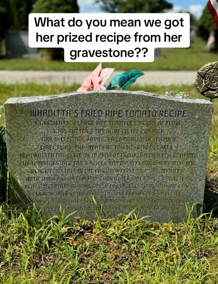 Woman Tracks Down Recipes Etched On Tombstones Across The USA (22 New Pics)