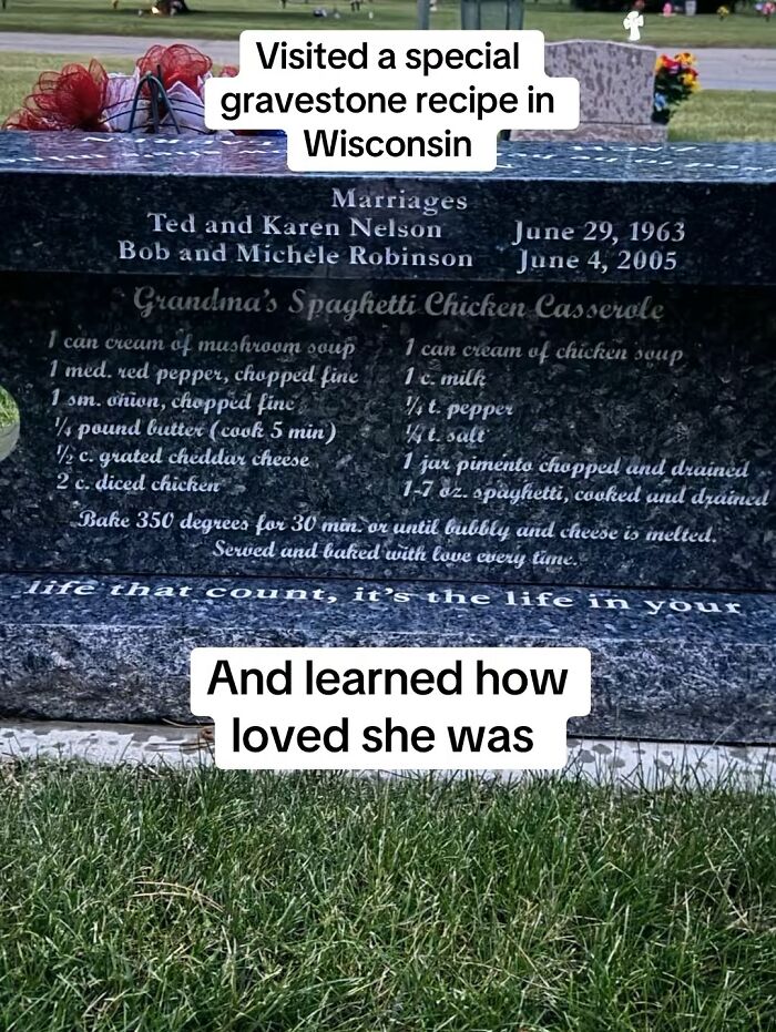 Woman Tracks Down Recipes Etched On Tombstones Across The USA (22 New Pics)