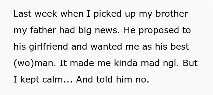 Daughter Refuses To Play Wedding Cheerleader For Dad And His Mistress, Refuses To Be His Best Woman