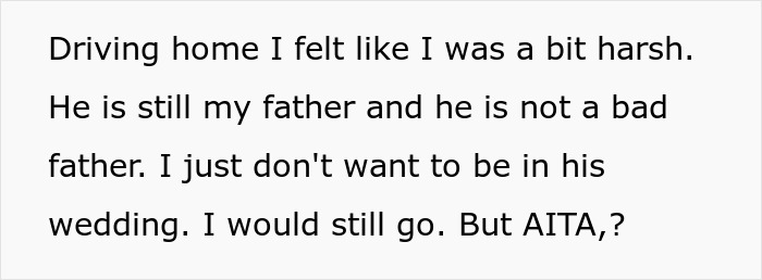 Daughter Refuses To Play Wedding Cheerleader For Dad And His Mistress, Refuses To Be His Best Woman