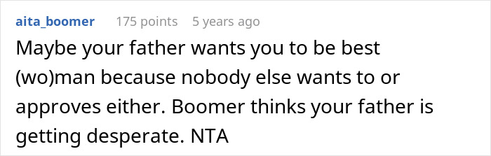 Daughter Refuses To Play Wedding Cheerleader For Dad And His Mistress, Refuses To Be His Best Woman