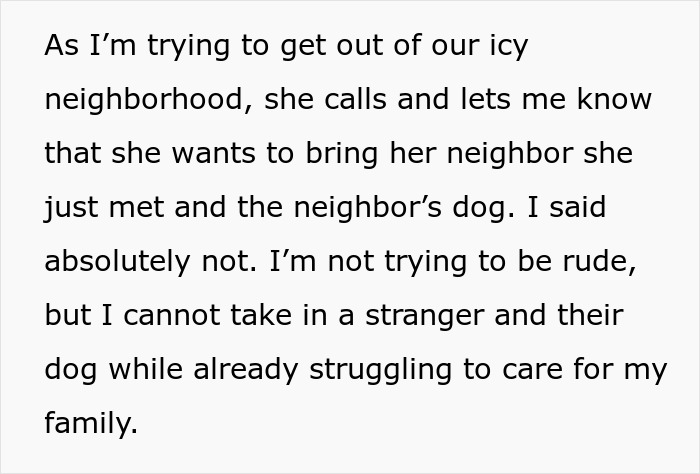 Temperatures Rise During Snowstorm After Lady Refuses To House Mom’s Neighbor And Their Dog Temperatures Rise During Snowstorm After Lady Refuses To House Mom’s Neighbor And Their Dog