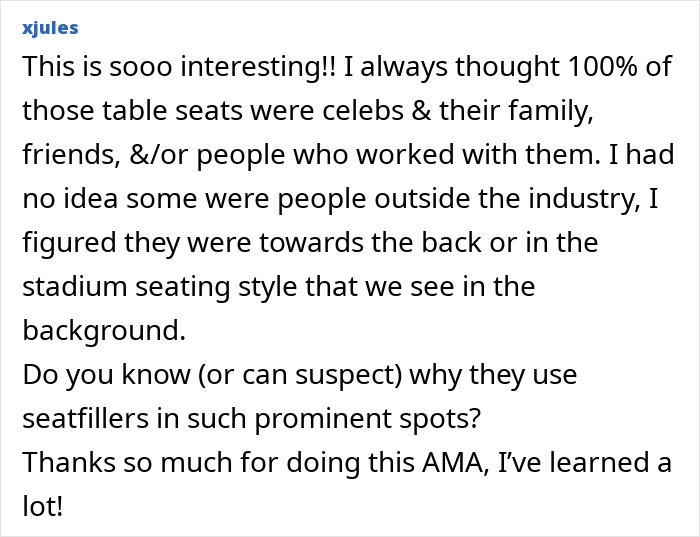 Grammy Seat Filler Reveals What Really Happens During Commercial Breaks and Off-Camera Moments