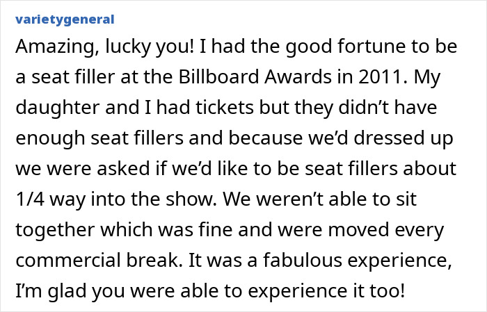 Grammy Seat Filler Reveals What Really Happens During Commercial Breaks and Off-Camera Moments