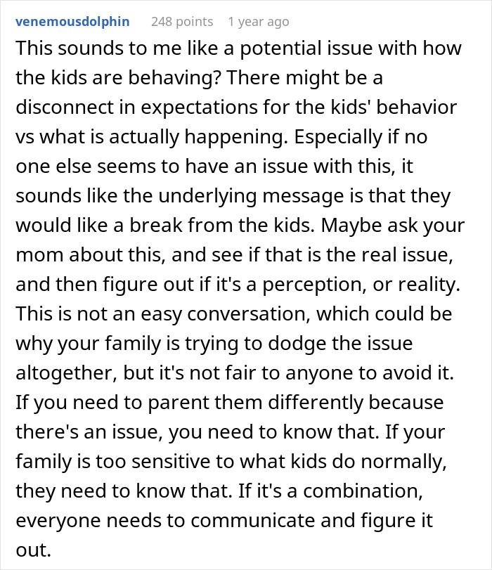 Woman Tells Family That No Kids Are Allowed In Her Home, Brother Feels Targeted
