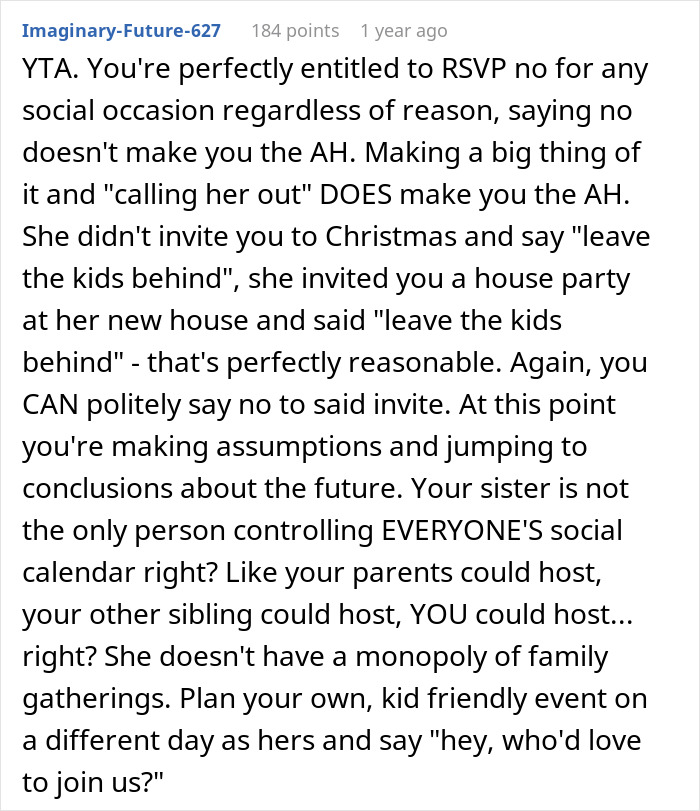 Woman Tells Family That No Kids Are Allowed In Her Home, Brother Feels Targeted