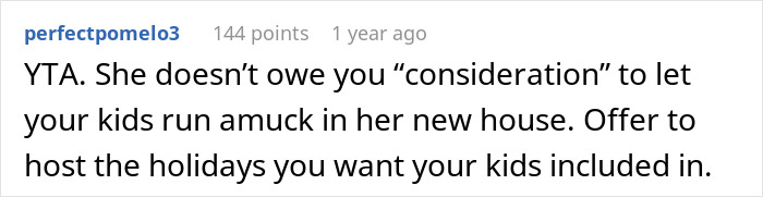 Woman Tells Family That No Kids Are Allowed In Her Home, Brother Feels Targeted