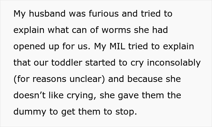 Parents Celebrate Pacifier-Free Toddler, MIL Panics At One Cry And Hits Reset On Months Of Work Parents Celebrate Pacifier-Free Toddler, MIL Panics At One Cry And Hits Reset On Months Of Work
