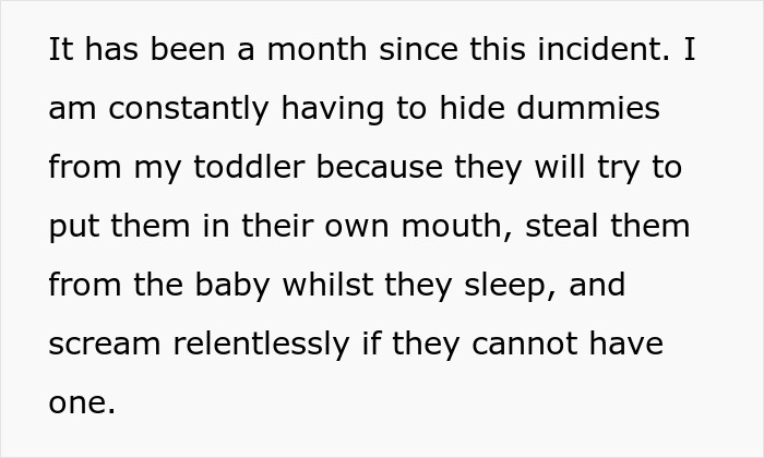 Parents Celebrate Pacifier-Free Toddler, MIL Panics At One Cry And Hits Reset On Months Of Work Parents Celebrate Pacifier-Free Toddler, MIL Panics At One Cry And Hits Reset On Months Of Work
