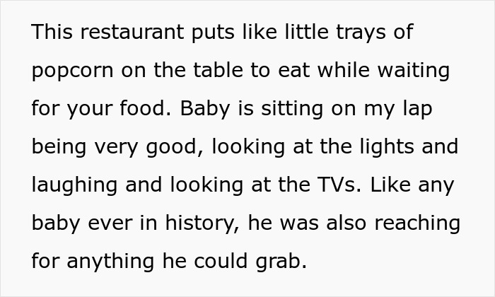 Boundary-Stomping Granny Tries To Feed 1YO Popcorn, Acts Offended When Daughter Leaves With The Baby