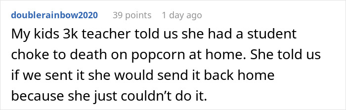 Boundary-Stomping Granny Tries To Feed 1YO Popcorn, Acts Offended When Daughter Leaves With The Baby